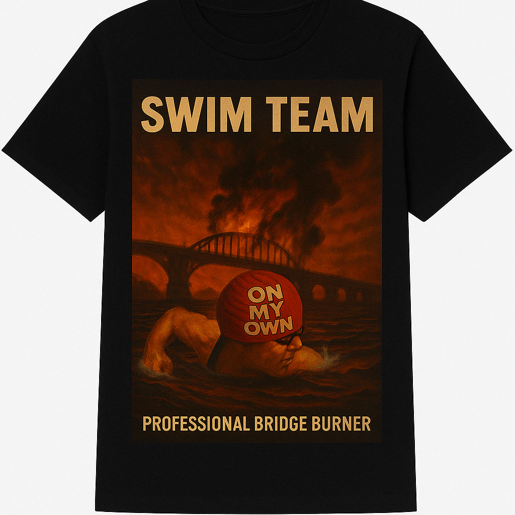 Swim Team black t shirt